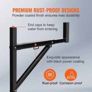 truck rack, 19 34inch extendable truck ladder rack, 38.6" 43.6" adjustable height, 250 lbs capacity steel ladder rack for truck, heavy duty truck bed rack for kayak, surfboard, lumber, ladder