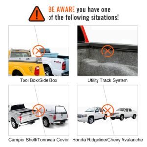 truck rack, 800 lbs capacity, 19 34in adjustable height, aluminum ladder rack for truck with 8 non drilling c clamps, heavy duty truck bed rack two bar set for kayak, surfboard, lumber, ladder