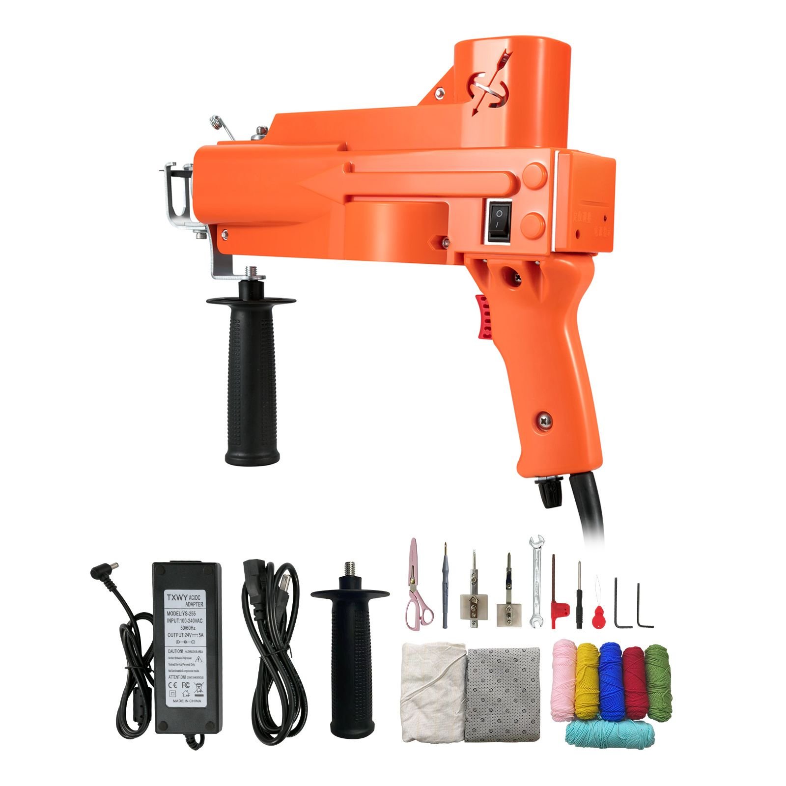 tufting gun, 2 in 1 cut & loop pile, electric carpet weaving flocking machine, rug machines starter kit, 7 27 stitches/sec high speed rug making tools, 4 25 mm adjustable height, 110v
