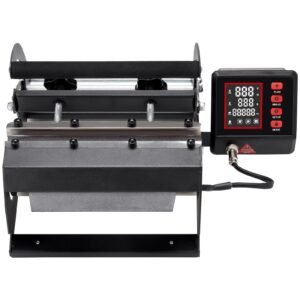 tumbler heat press machine, 11 30oz mug press, heat up fast and even, tumbler press with sublimation paper, tape and gloves, temp and time setting, for sublimation tumblers, cups, mugs, black