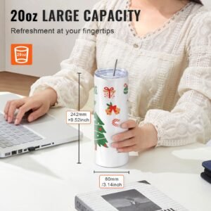 tumbler heat press machine and sublimation tumblers, tumbler press set with 8pcs 20oz blank tumblers, mug press cup press for 11 30oz tumblers mug, with heat transfer paper, gloves, tape