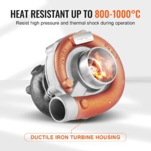 turbo turbocharger with gasket kit, turbo charger replacement for car engines, compatible with 1.5l 4.0l engine displacements, heat resistance engine turbocharger with k418 alloy impeller
