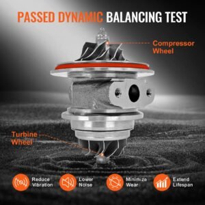 turbo turbocharger with gasket kit, turbo charger replacement for car engines, compatible with 2.5l 6.0l engine displacements, heat resistance engine turbocharger with k418 alloy impeller