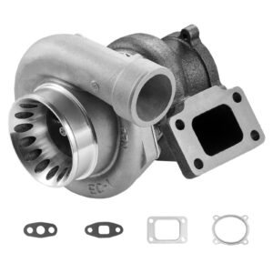 Turbo Turbocharger with Gasket Kit, Turbo Charger Replacement for Car Engines, Compatible with 2.5L-6.0L Engine Displacements, Heat Resistance Engine Turbocharger with K418 Alloy Impeller