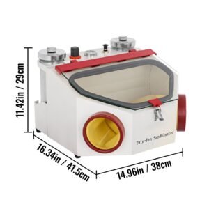 twin pen sandblaster double pen sand blaster machine for dental lab 2 tanks lamp