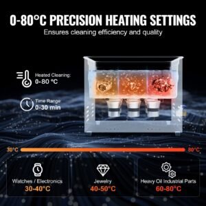 ultrasonic cleaner, 15l professional 360w cleaning machine with timer & heater, 40khz digital ultrasonic cleaner with basket for watch glasses jewelry retainer industrial parts tools
