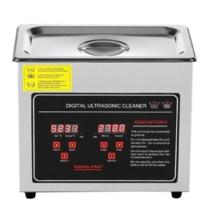 Ultrasonic Cleaner with Digital Timer & Heater, Professional Ultra Sonic Jewelry Cleaner, Stainless Steel Heated Cleaning Machine for Glasses Watch Rings Small Parts Circuit Board (3L)