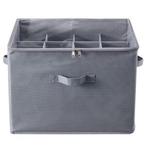 under bed shoe storage organizer, 1 pack, 16 compartments, underbed shoe box storage containers adjustable dividers, sandal organizer storage with clear window, breathable, reinforced handles