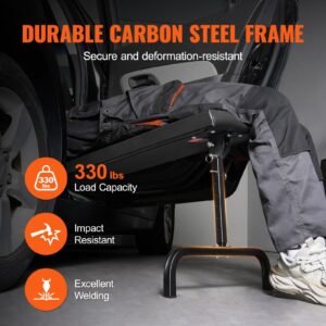 under dash creeper, 40 in, 330 lbs load capacity rolling mechanic garage creeper, 20.3 27.4 in height adjustable, laying down or upright inside of car or truck, easy fold support for garage shop