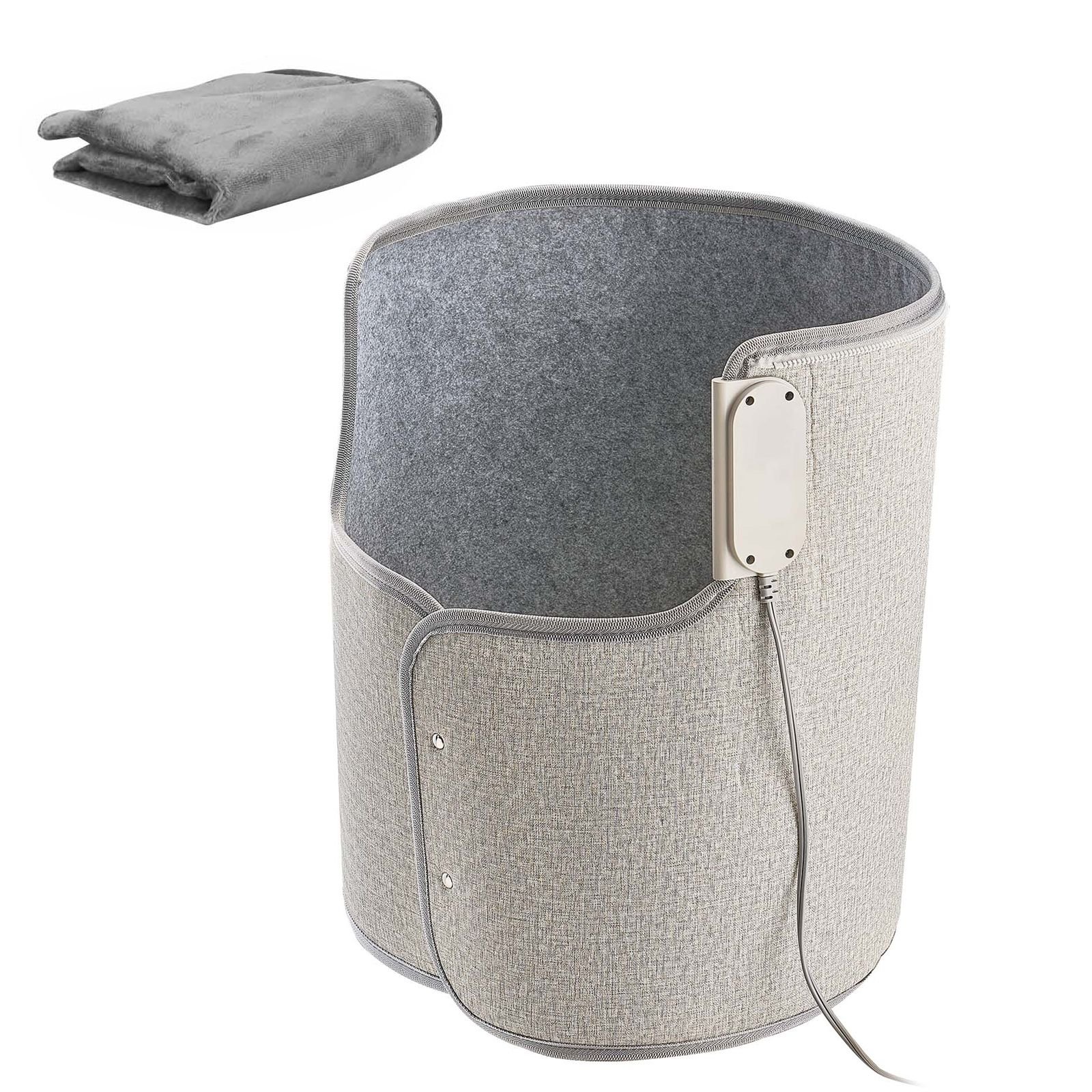under desk space heater,rollable foot warmer portable for home&office,timer & secure,quiet for legs,ankles,touch&remote control personal electric round surround warming pad,over heat protection