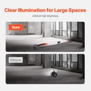 underhood work light, 2300lm, 6000mah rechargeable bright led light, portable cordless mechanic work light bar with hooks, for car repairing inspection garage workshop emergency home lighting