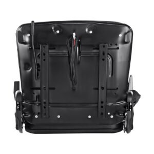 universal forklift seat, fold down tractor seat with adjustable angle back, micro switch and retractable seatbelt, 6.3 13.4 inch slot forklift seat for tractor loader excavator
