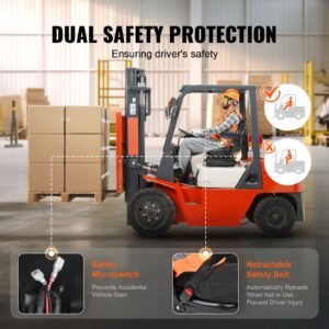 universal tractor seat suspension, fold down forklift seat with adjustable angle back, micro switch, seatbelt and armrests, 3 level shock absorption tractor seat for tractor loader excavator