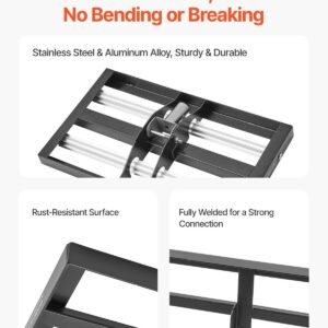 updated lawn leveling rake with roller, 17" x 10" stainless steel lawn leveler with 63.4" adjustable handle, heavy duty yard leveling rake, effort saving lawn leveling tool for yard golf court