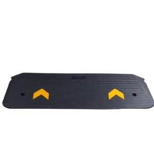 Upgraded Rubber Threshold Ramp, 1.5" Rise Wheelchair Ramp Doorway, Natural Curb Ramp Rated 33069 lbs Load Capacity, Non-Slip Textured Surface Rubber Curb Ramp for Wheelchair and Scooter
