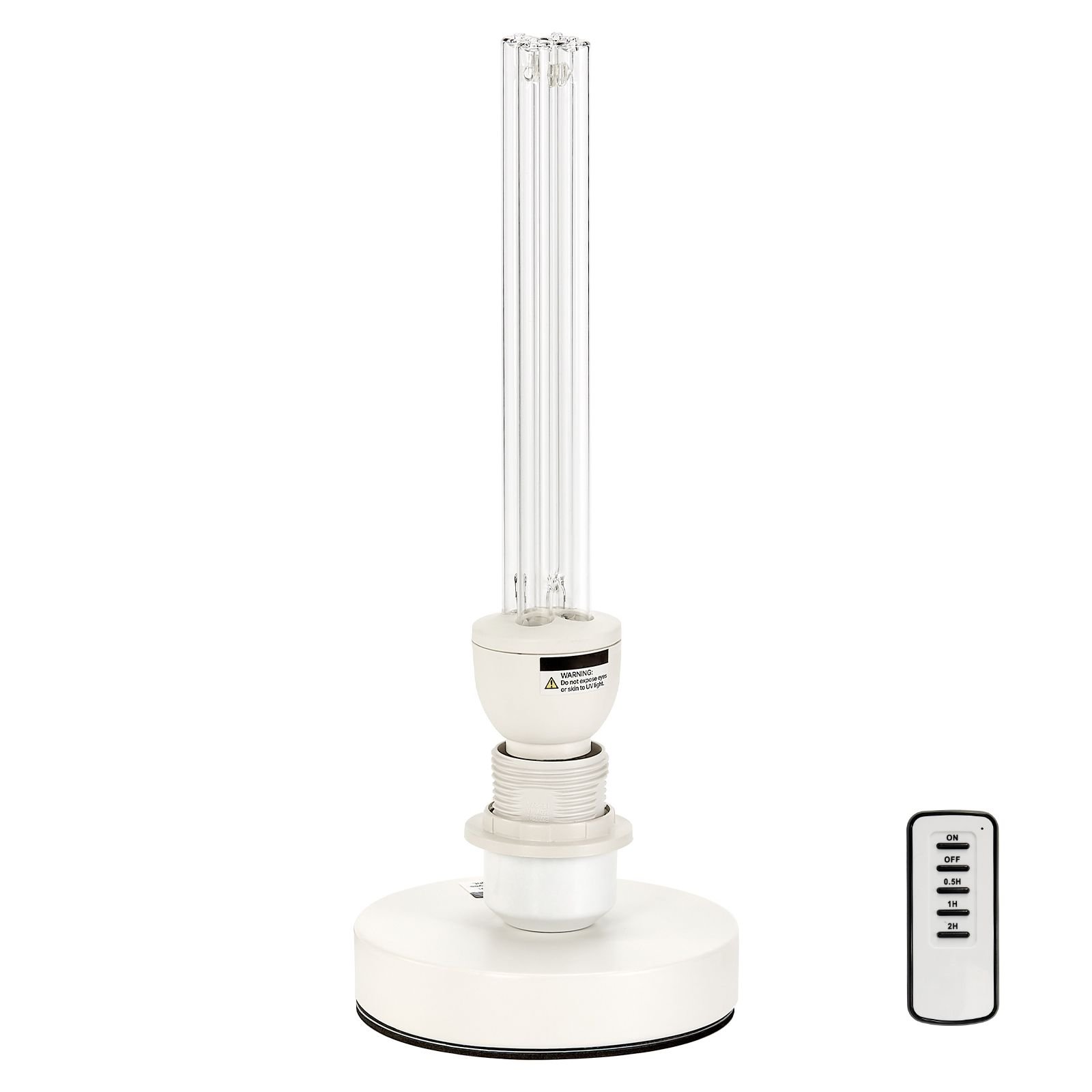 uv light, 25w ultraviolet lamp with ozone purifier, portable uvc lamp with remote control, uvo light bulb with base and 30/60/120 min 3 gear timer, for 400 sqft living room, bedroom, hotel