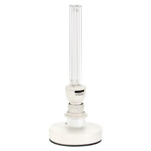 uv light, 25w ultraviolet lamp with ozone purifier, portable uvc lamp with remote control, uvo light bulb with base and 30/60/120 min 3 gear timer, for 400 sqft living room, bedroom, hotel