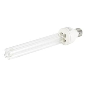 uv light bulb, 2 pack, 25w replacement ultraviolet uvc lamp with ozone, 253.7 nm + 185 nm wavelength uvo light bulb, e27 universal, for 400 sqft living room, classroom, office, restaurant