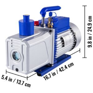 vacuum pump 12cfm 1hp vane vacuum pump two stage 3 x 10 1 pa ultimate hvac rotary auto ac refrigerant vacuum pump, for automobile reparation vacuum evacuation