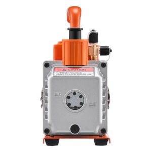 vacuum pump, 3.5 cfm, hvac single stage rotary vane vacuum pump, for r134a r22 r410a systems, auto ac vacuum pump kit with oil bottle, for automotive air conditioner maintenance resin degassing