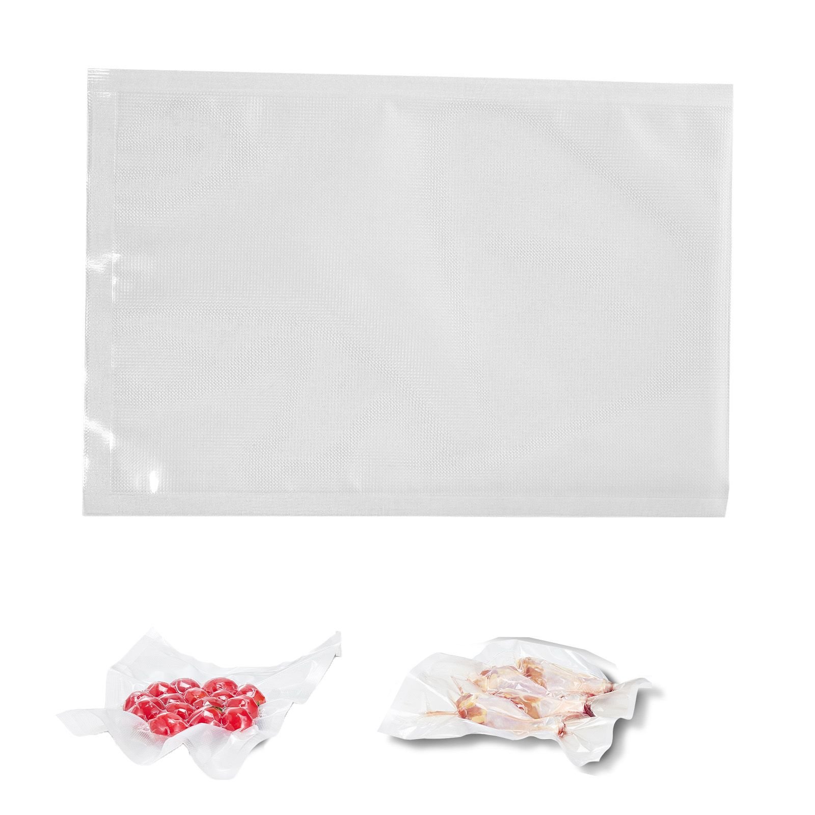 vacuum sealer bags, 200 pcs 8 x 12 inch durable seal bags, non bpa food grade seal a meal freezer bags, vac sealing bag for food saver, ideal food storage vacuum bags for meal prep or sous vide