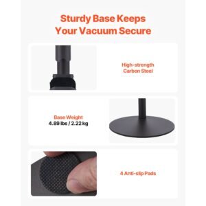 vacuum stand, compatible with v7 v8 v10 v11 v12 v15 series upright vacuum cleaners & accessories, stable vacuum stand holder with 4 anti slip pads and 3 clips for storing 6 brush heads