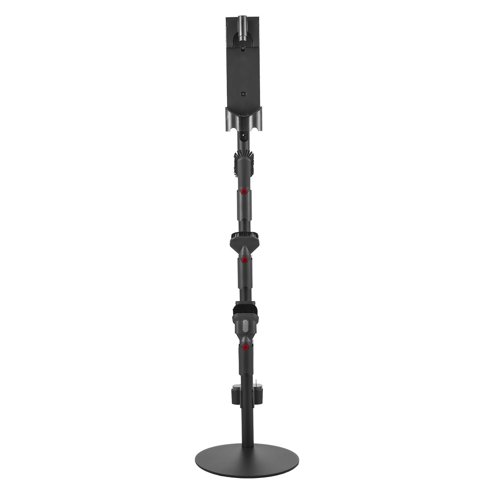 vacuum stand, compatible with v7 v8 v10 v11 v12 v15 series upright vacuum cleaners & accessories, stable vacuum stand holder with 4 anti slip pads and 3 clips for storing 6 brush heads