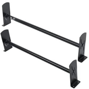 van roof ladder rack, 2 bars alloy steel roof racks, 500 lbs capacity roof rack, adjustable length 35.8" 52.4", van ladder rack compatible with chevrolet express, gmc savana, etc, drilling mount