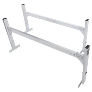 Van Roof Ladder Rack, 2 Bars Aluminum Alloy Roof Ladder Racks, 400 LBS Capacity Rain-Gutter Van Roof Rack, Adjustable Length 51.2" to 81.1", Van Ladder Rack for Van, Cargo, Trailer