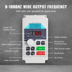 variable frequency drive, ac 220v input 4kw variable frequency cnc drive inverter converter, vfd 5.5hp 1 or 3 phase input, 3 phase output, cnc motor inverter converter for motor speed control