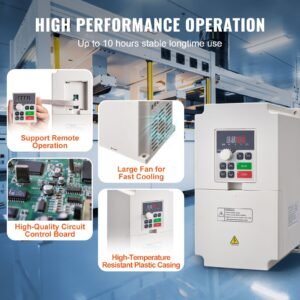 variable frequency drive, ac 220v input 4kw variable frequency cnc drive inverter converter, vfd 5.5hp 1 or 3 phase input, 3 phase output, cnc motor inverter converter for motor speed control