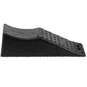 vehicle ramp, single unit auto service ramp, 20000 lbs/9 ton load limit, 5.5" elevation auto ramp, robust tire ramp for routine car care and vehicle upkeep