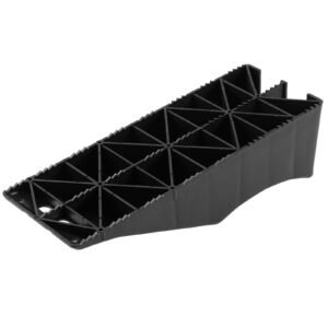 vehicle ramp, single unit auto service ramp, 20000 lbs/9 ton load limit, 5.5" elevation auto ramp, robust tire ramp for routine car care and vehicle upkeep