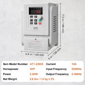 vfd 2.2kw 10a 3hp variable frequency drive for 3 phase motor speed control