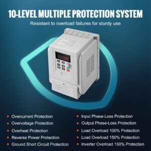 vfd 5hp, 4kw, 18a, 1 phase 220v 240v input to 3 phase 220v 240v output variable frequency drive, 0 400hz vfd for ac motor speed control