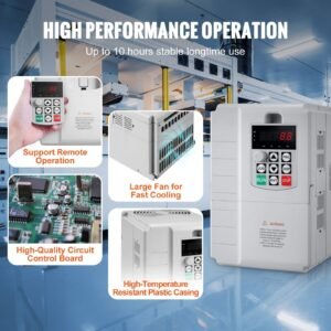 vfd 7.5kw, 34a, 10hp variable frequency drive for 3 phase motor speed control