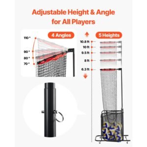 volleyball setter training equipment, angle and height adjustable volleyball trainer, portable practice net with cart, wheels, carrying bag, indoor outdoor target net for serving spiking setting