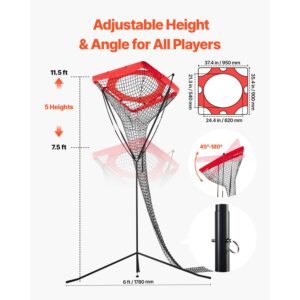 volleyball setter training equipment, angle and height adjustable volleyball trainer, portable practice net with steel base, carrying bag, indoor outdoor target net for serving spiking setting