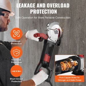wall chaser, 2500w 38 mm cutting width,wall groove cutting machine 34mm cutting depth,wall slotting machine with 5 saw blades 4.5" diameter 6300r/min,one time forming dustless