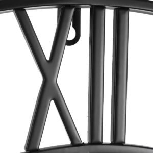 wall clock, 24 in wall clock roman numerals, battery operated non ticking silent classic decorative round clocks, for living room bedroom office kitchen dining room home decor farmhouse, black