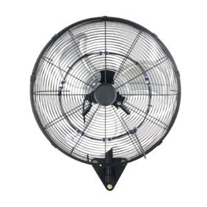 Wall Mount Fan, 20 in Wall Mounted Hanging Fan with Oscillating & Mist, Remote, IP44-rated, 3-Speed, 18h Timer, Temperature Control, Powerful for Industry, Commercial, Garage, Workshop, Gym