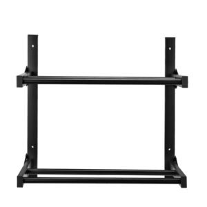 Wall Mount Printer Filament Storage Rack, 2-Tier Wall Bracket Storage Shelf, Rolling Filament Spool Holders Racks with Wheels, Filaments Organzied for 3D Printing Studio, Workshop (Shelf Only)