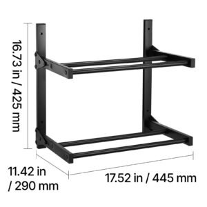 wall mount printer filament storage rack, 2 tier wall bracket storage shelf, rolling filament spool holders racks with wheels, filaments organzied for 3d printing studio, workshop (shelf only)
