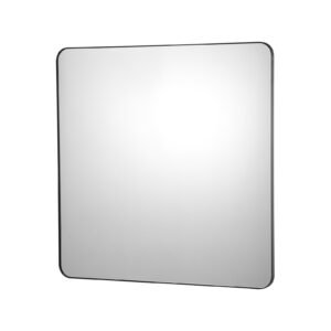 Wall Mounted Makeup Mirror, 0.15" Thick, 36" x 36" Mirror with Aluminium Alloy Frame & Explosion-Proof Film, Scratch-Resistant Mirror with Z-Shaped Bracket, Fit for Bathroom/Bedroom/Living Room
