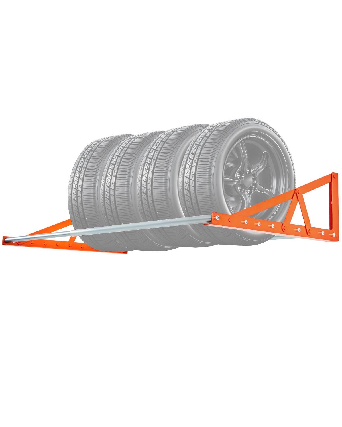 wall mounted tire rack, 31" 56" adjustable tire rack, q235 heavy duty steel tire storage rack for r14 r20 inch standard tires, max 400lbs load capacity, ideal for garage workshop repair shop