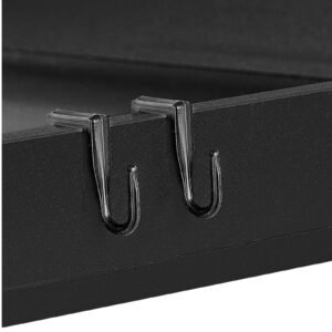 washer dryer countertop with 2 tier shelf, 54" x 27" wooden washer and dryer countertop with anti slip pads, water resistant laundry topper cover for laundry room organization and storage, black