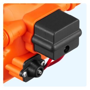 water diaphragm pump, 12v dc, 3.5 gpm flow, 55 psi rated pressure (40 80 psi adjustable), 1/2" mnpt self priming sprayer pump with pressure switch for rv camper marine boat lawn, fcc certified