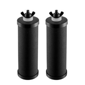 Water Filters Replacement, Purification Elements, Activated Carbon Replacement Filters, Easy to Replace Water Filter, Gravity Water Filter System, Compatible with Most Brands, Pack of 2, Black