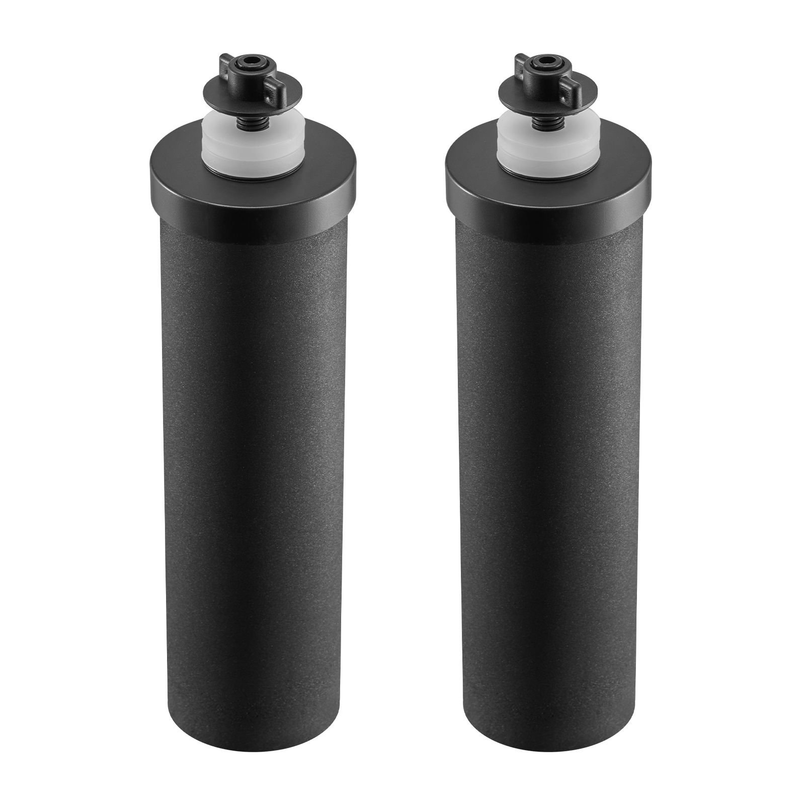 water filters replacement, purification elements, activated carbon replacement filters, easy to replace water filter, gravity water filter system, compatible with most brands, pack of 2, black