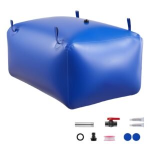 Water Storage Bladder 105.7 Gallon Large Capacity Water Bag, Portable & Collapsible Soft Waters Container, Leakproof & Tear-Resistant PVC Emergency Waters Storage Tank for RV Truck & Outdoor Use